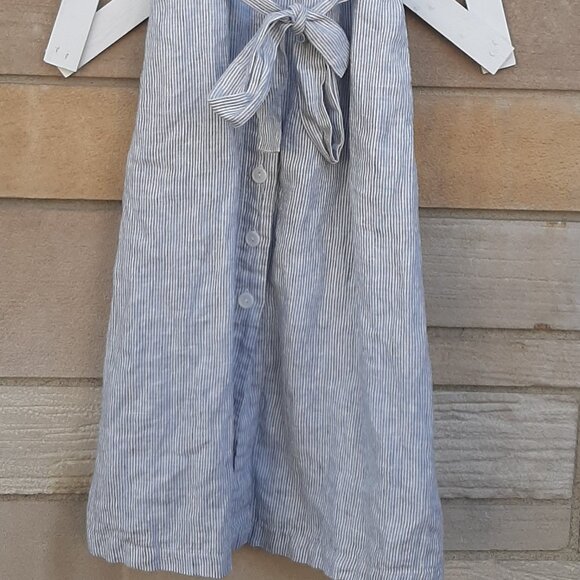 Quince Midi 100% European Linen Dress Cottage Core - Picture 5 of 9